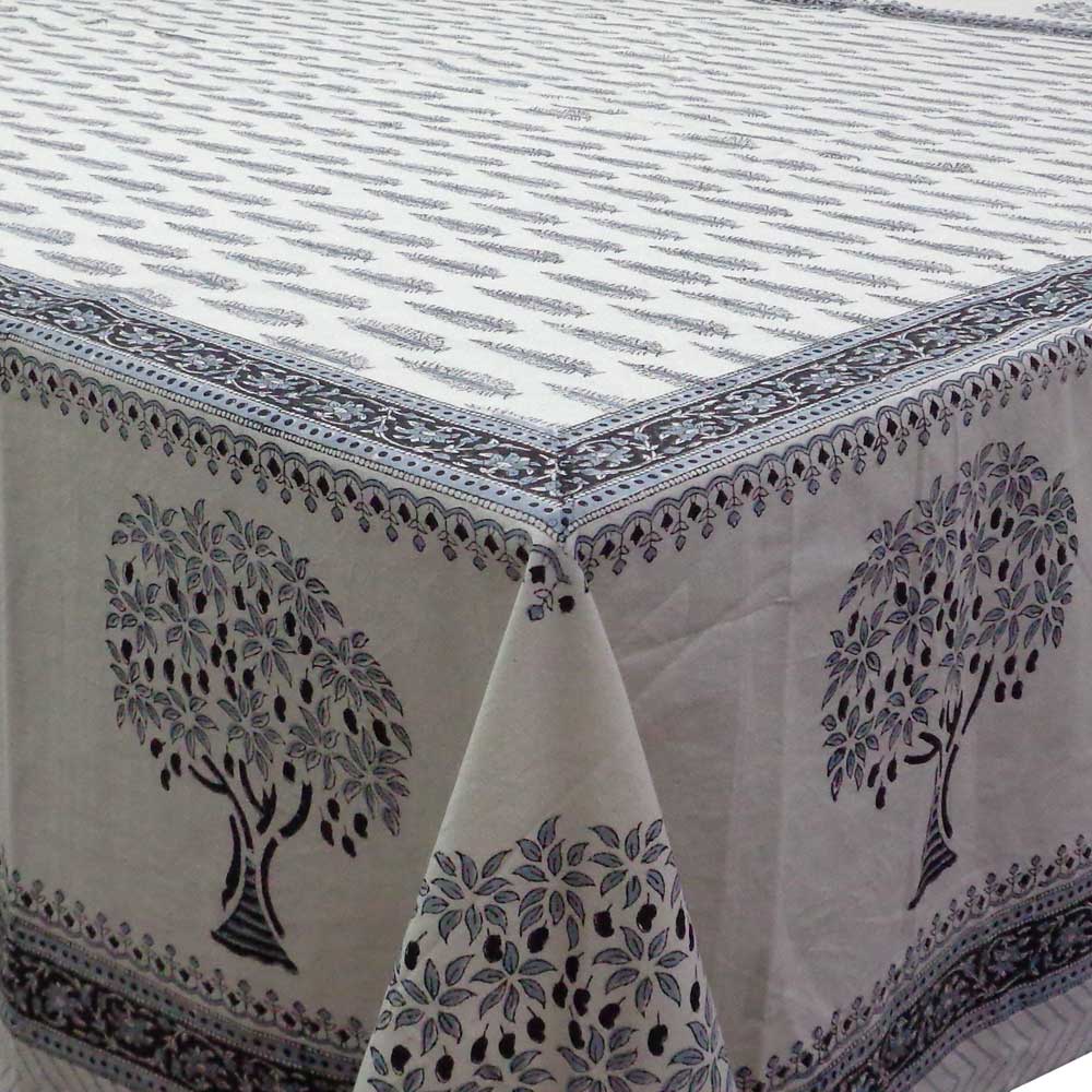 Indian Block Print Tablecloth 180x340cm (10-12 seater)