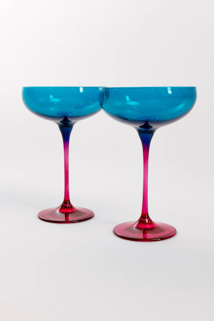 Estelle Colorblock Champagne Coupe Set of 2 - Limited Edition