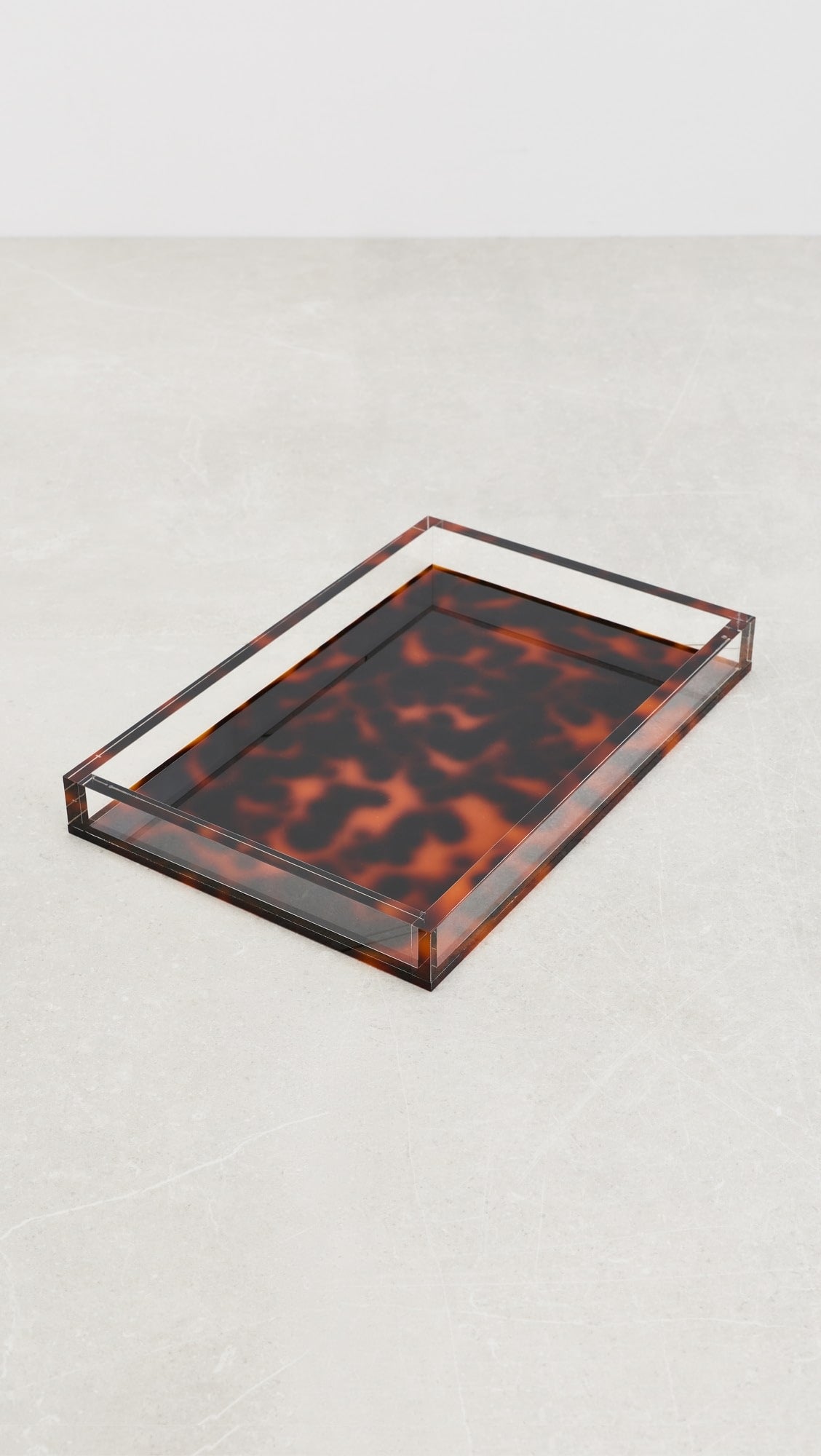 Tortoise Shell Tray - Lucite 12x8