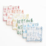 Colorful Drinks Linen Cocktail Napkins | Set of 6