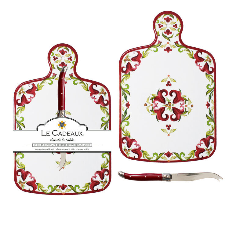 Cheeseboard - Melamine with Laguiole Cheese Knife