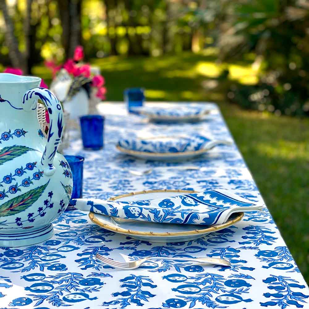 Pom Bells Wedgewood Tablecloth