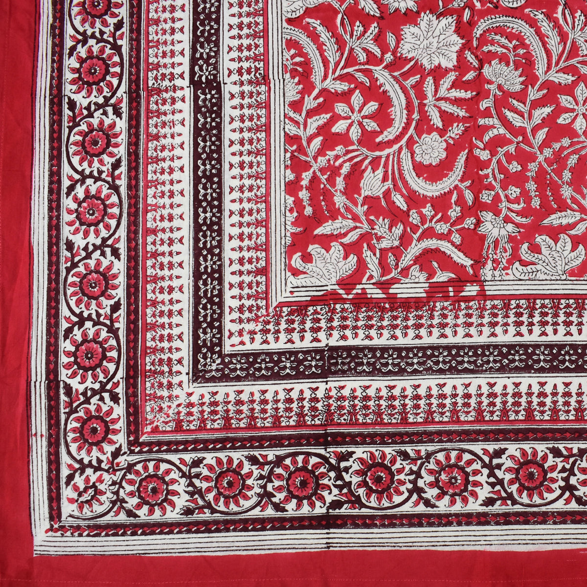 Indian Block Print Tablecloth 180x340cm (10-12 seater)