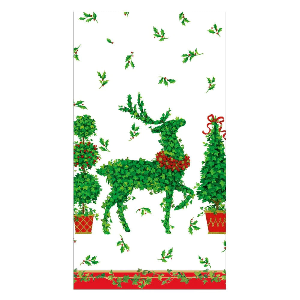 Christmas Animal Topiaries Paper Guest Towels