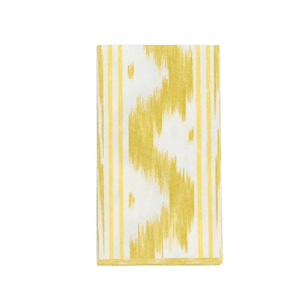 Toile De Nantes Yellow Paper Linen Guest Towels