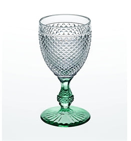 Bicos Bicolor Goblet with Green Stem
