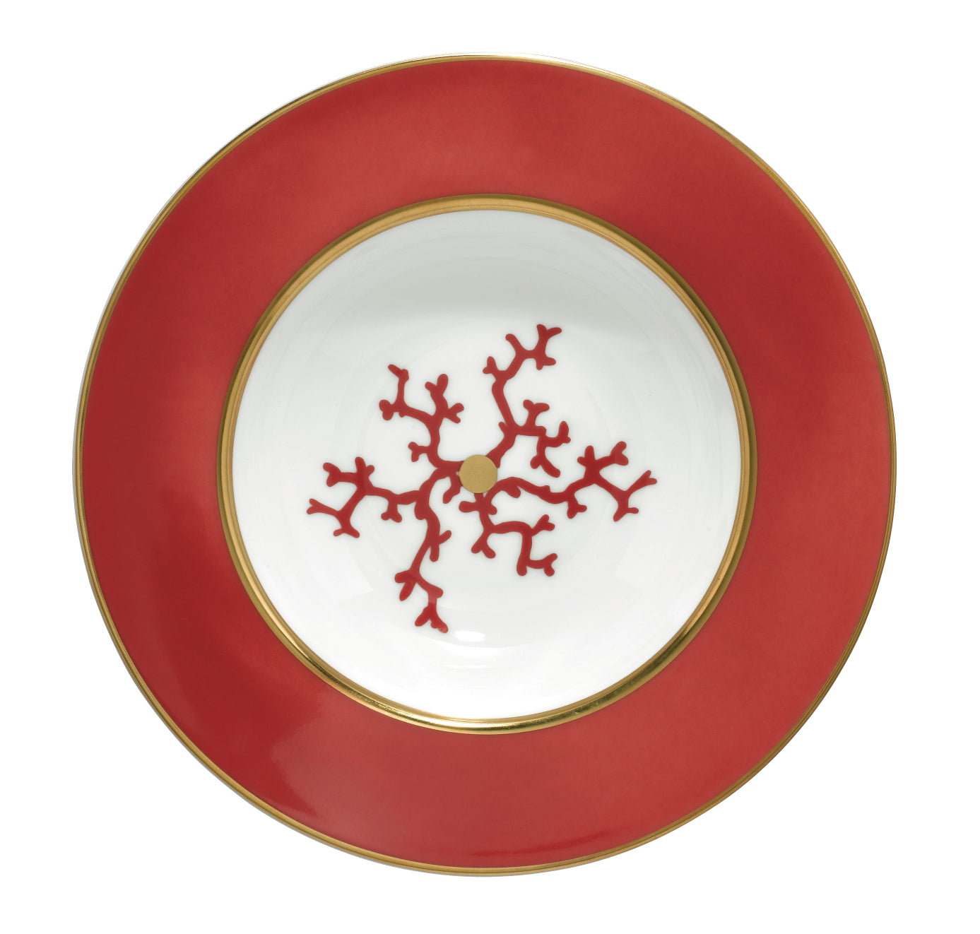 Cristobal Red - Rim Soup Plate 8.3 in 7.4 oz