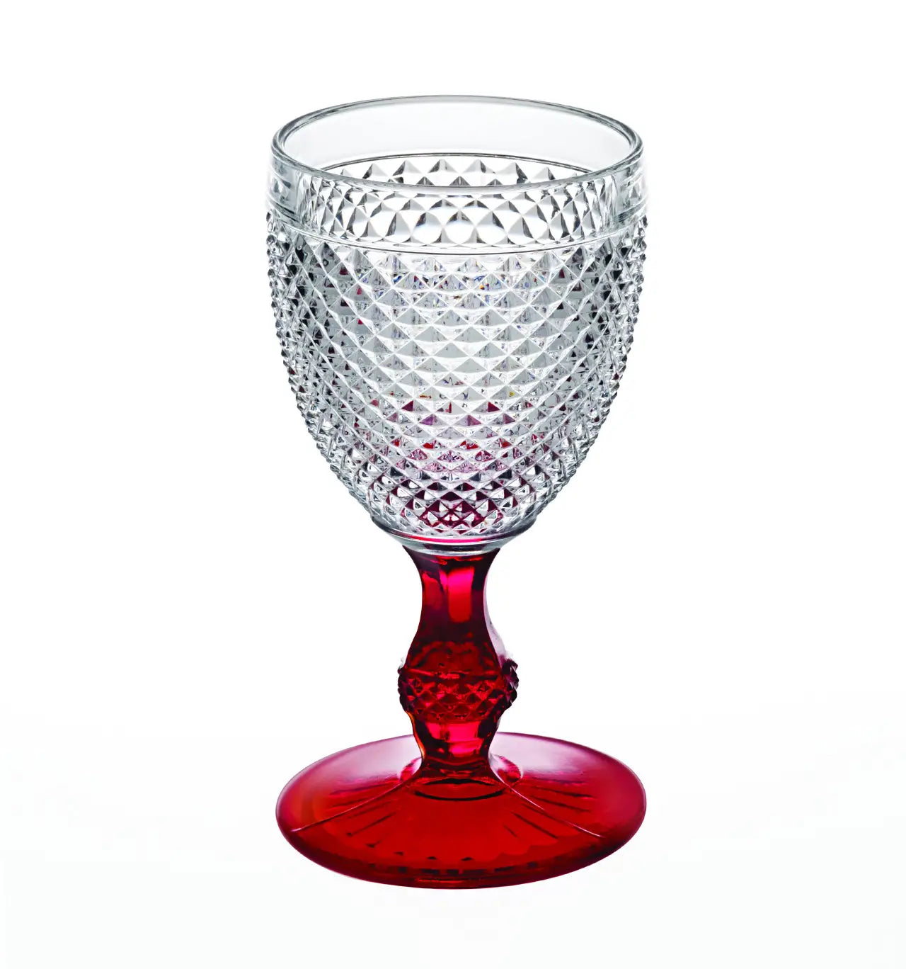 Bicos Bicolor Red Water Goblet Set of 4