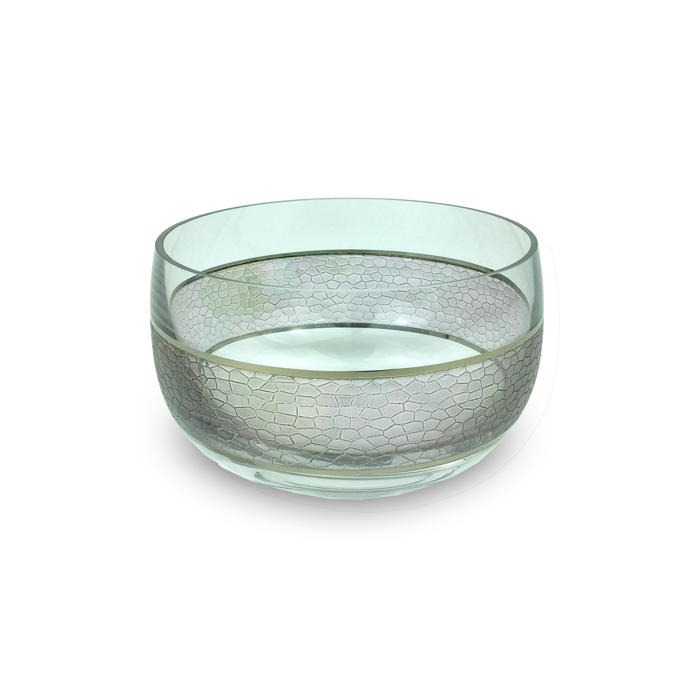 Panthera Platinum Glass Medium Bowl