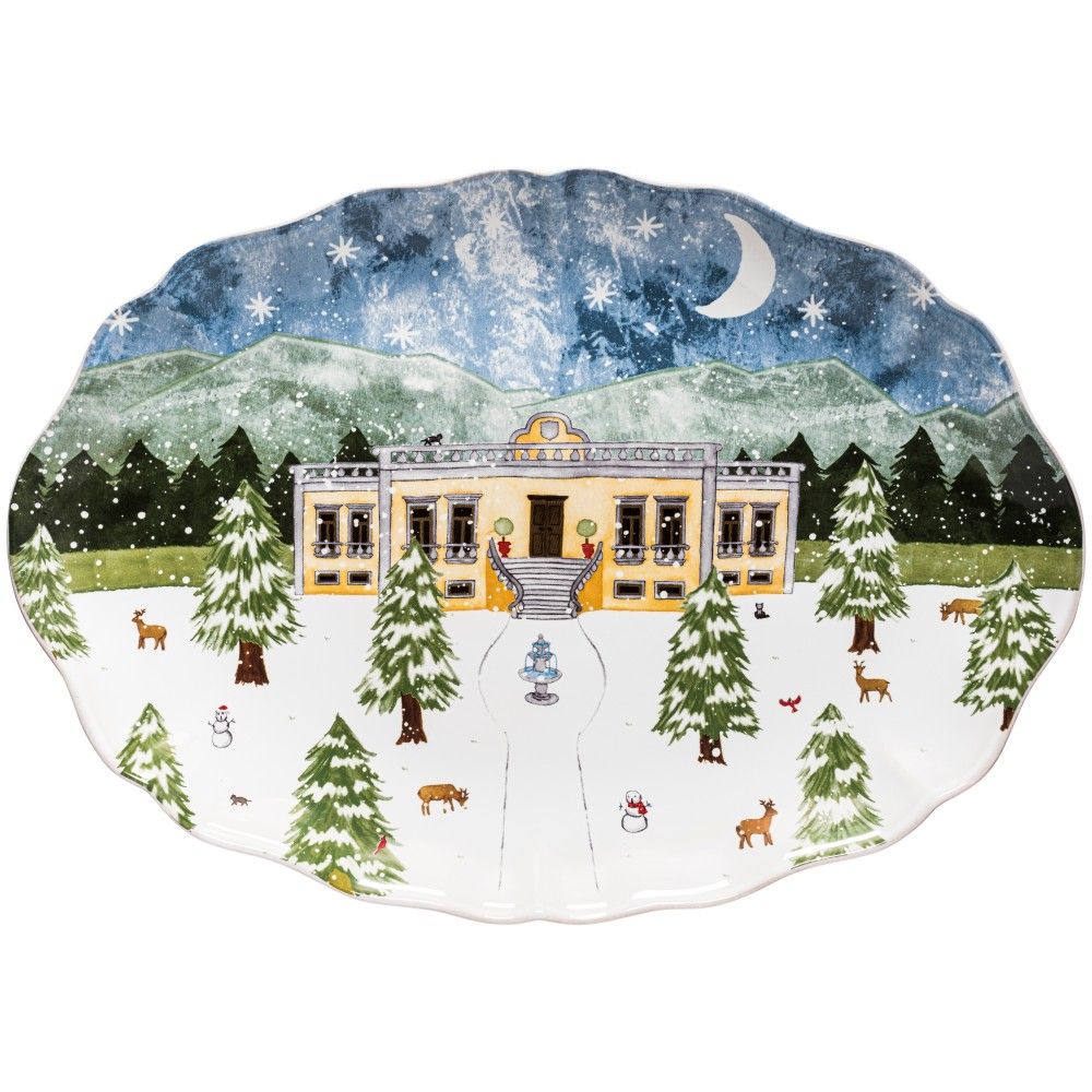 Nutcracker White Oval Platter