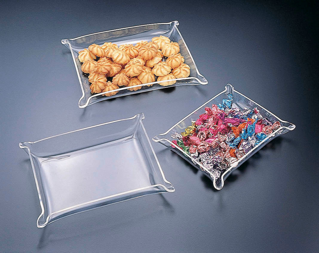 Acrylic Pinched Corner Tray Med.