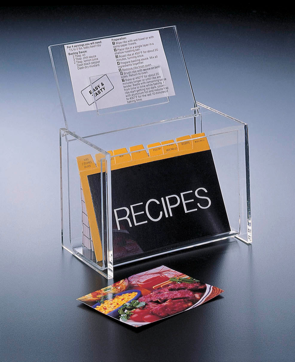 Acrylic Recipe Box