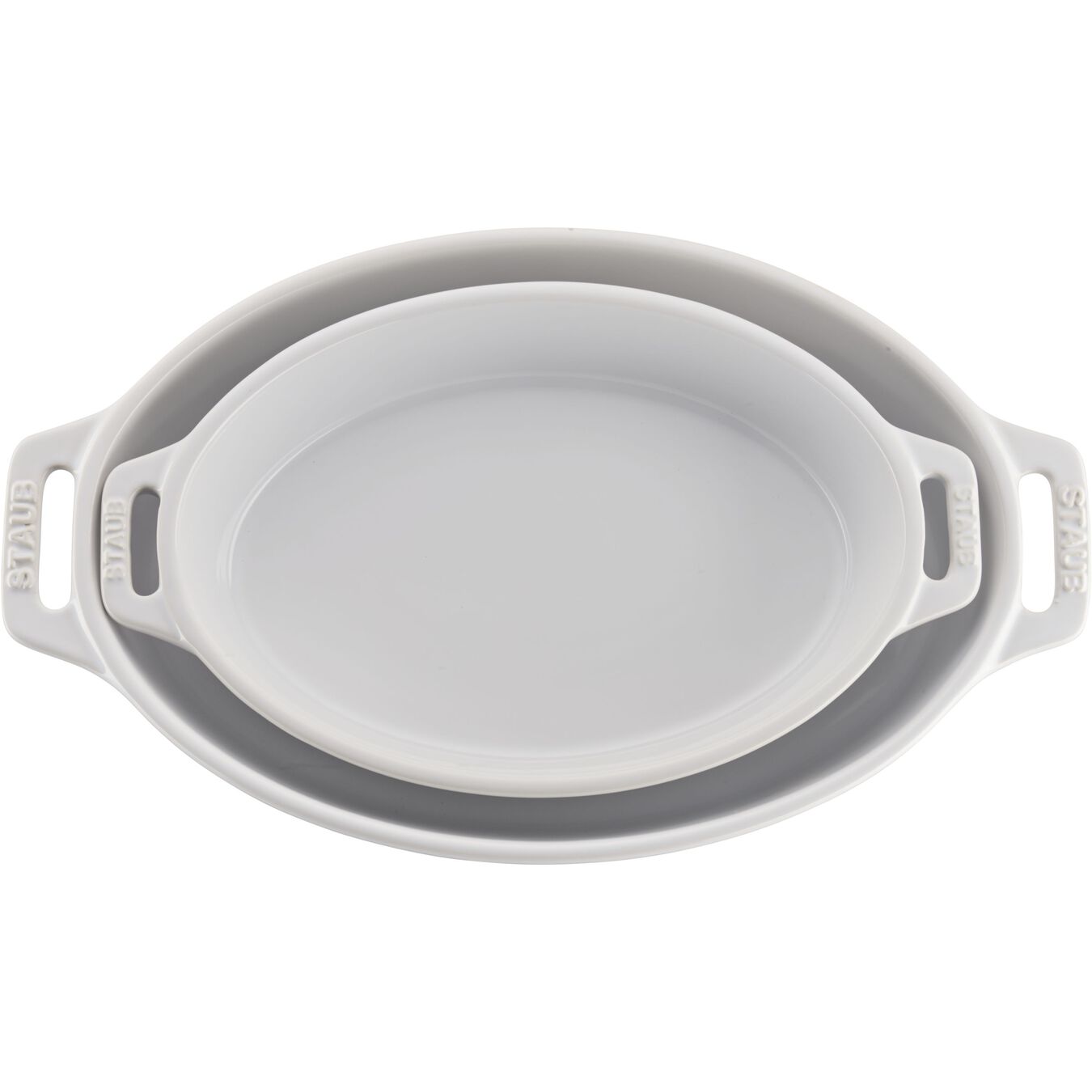 Staub Ceramic 2-pc Oval Baking Dish Set - White
