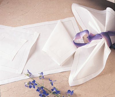 Hemstitched Napkins Dozen - with 3" monogram