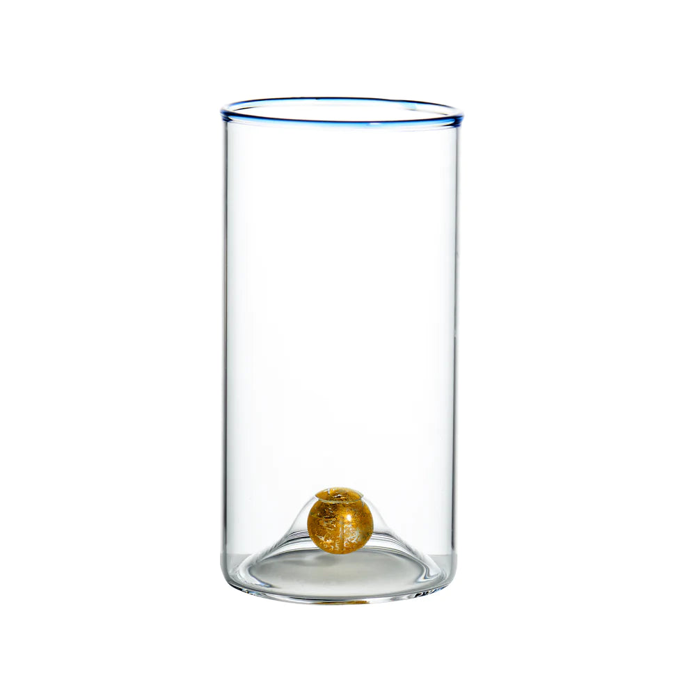 Golden Globe Highball w/Blue Trim set of 4