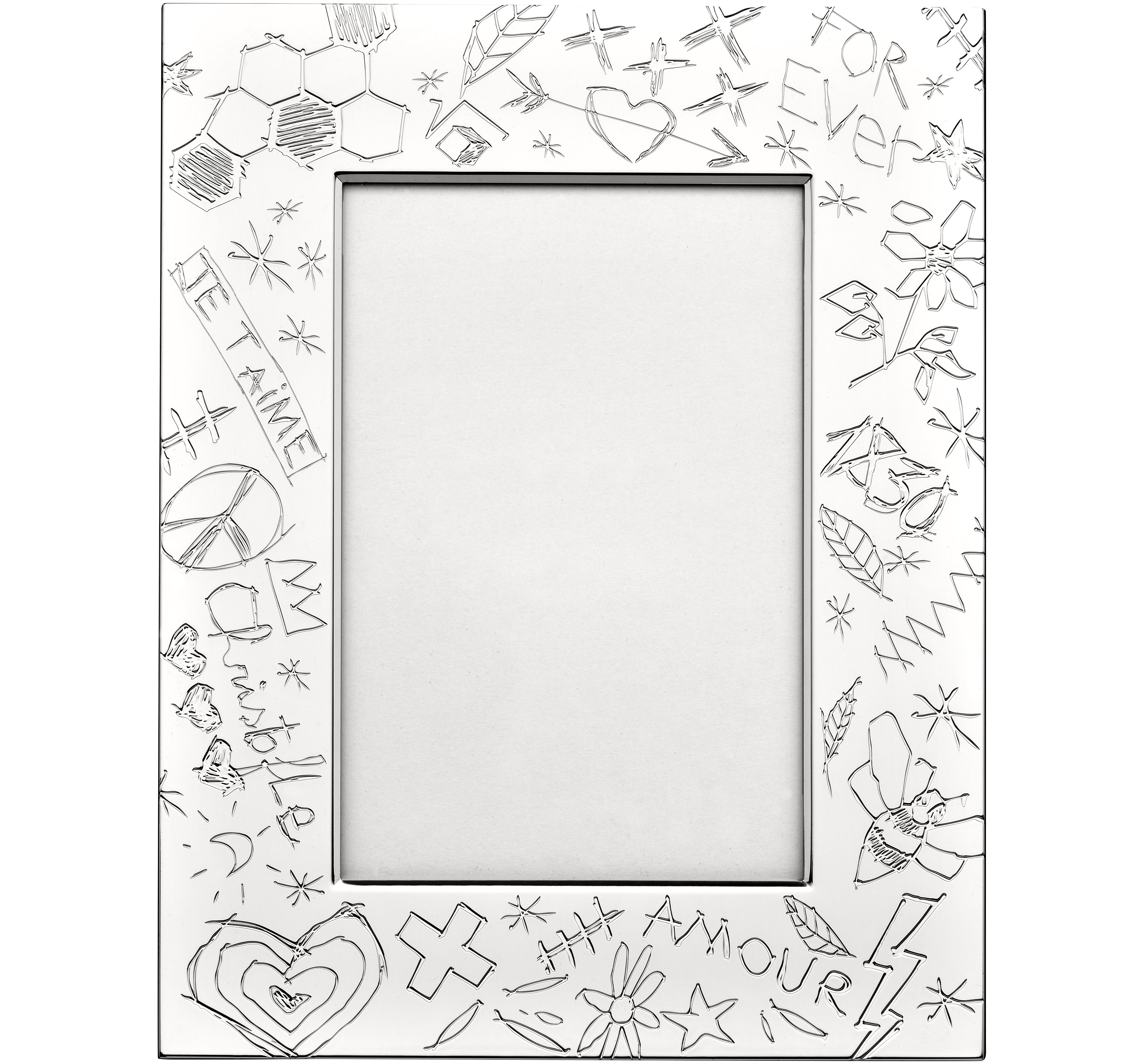 Graffiti Silver-Plated Picture Frame - 4 x 6