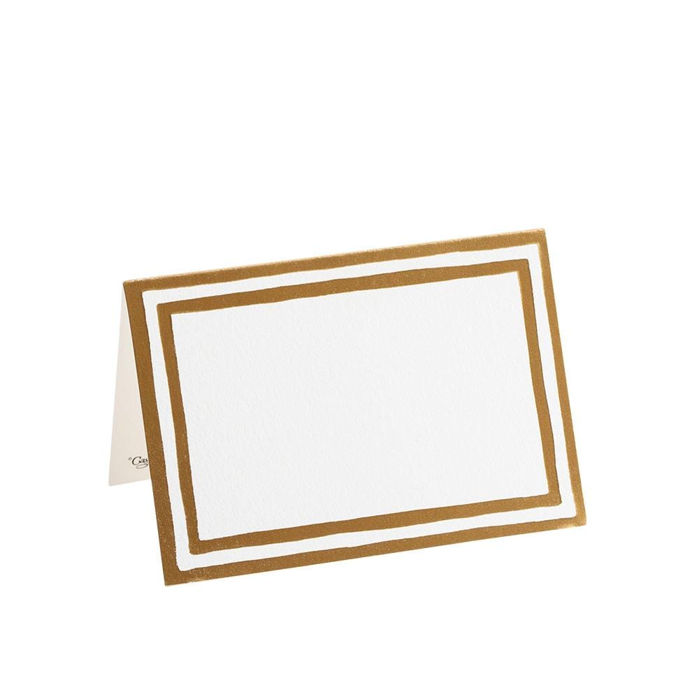 Gold Foil Border Stripe Place Cards 8 per pack