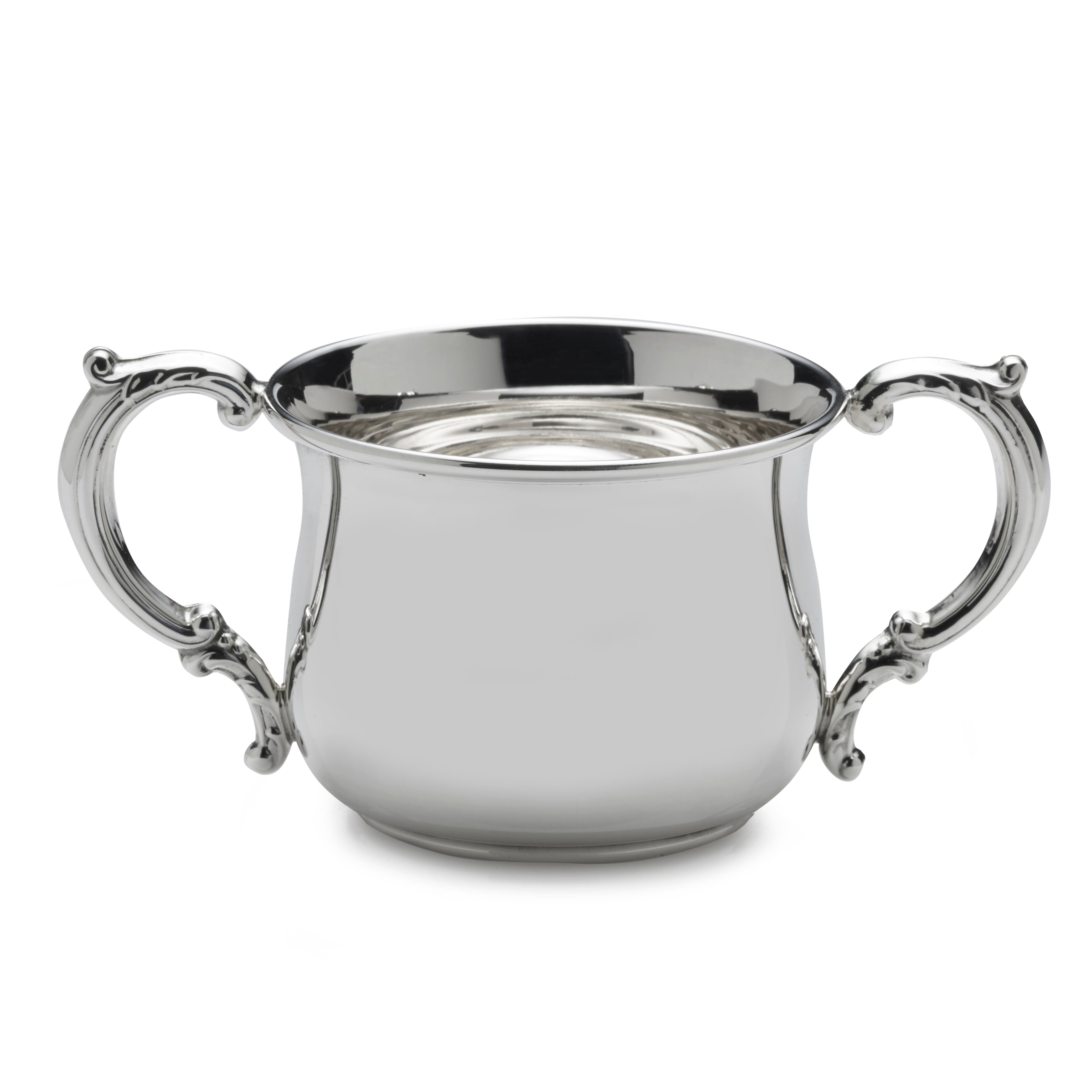 Sterling Double Handle Pot Belly Baby Cup, Heavy Gauge