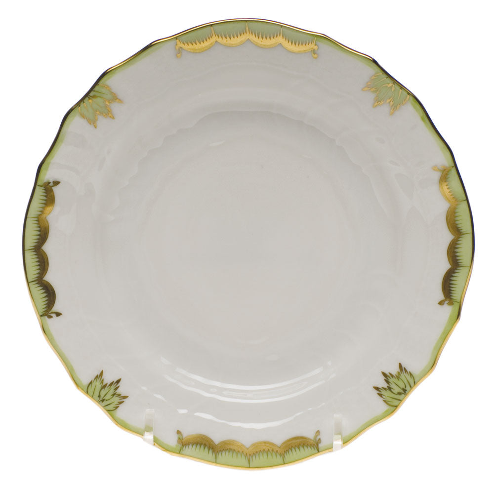 Herend Princess Victoria Green Bread And Butter Plate 6"d - Green