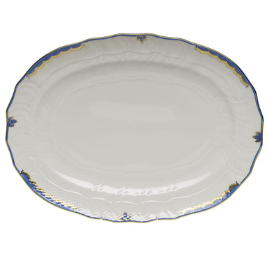 Herend Princess Victoria Blue Platter 15"l X 11.5"w - Blue