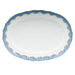 Herend White W/blue Border Platter 15"l X 11.5"w - Blue