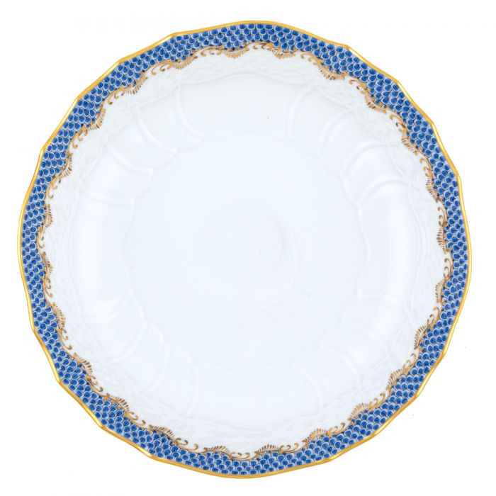 Fish Scale Blue Border Dinner Bowl