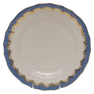 Herend White W/blue Border Dessert Plate 8.25"d - Blue