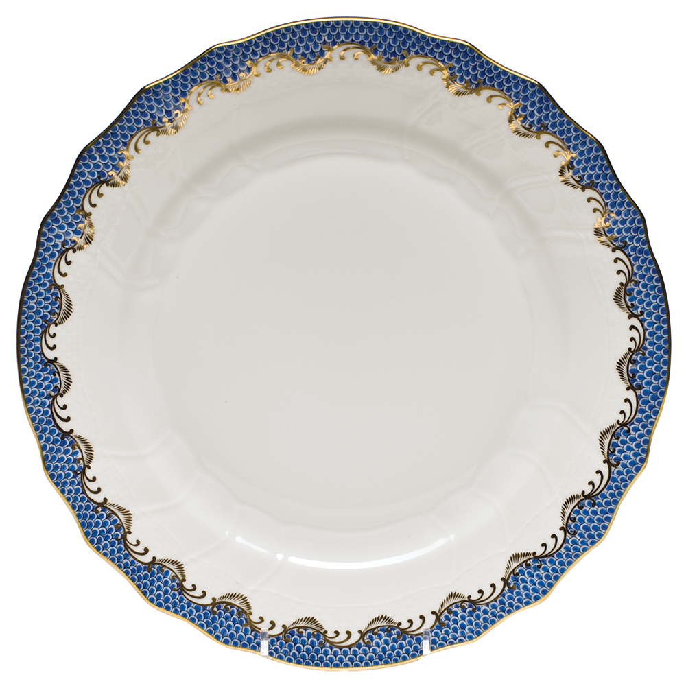 Fish Scale Blue Dinner Plate 10.5"d
