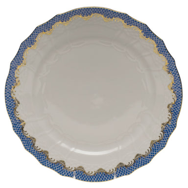 Herend White W/blue Border Service Plate 11"d - Blue