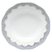 Herend White W/blue Border Rim Soup Plate 8"d - Light Blue