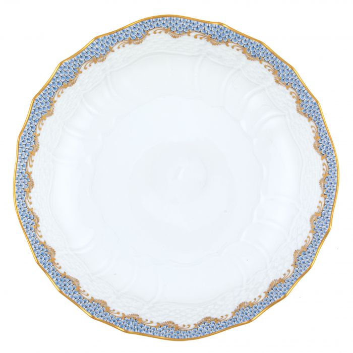 Fish Scale Light Blue Border Dinner Bowl