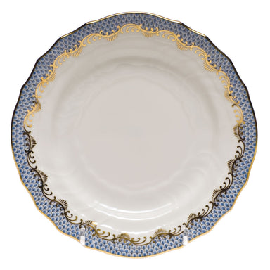 Herend White W/blue Border Bread And Butter Plate 6"d - Light Blue