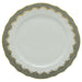 Herend White W/gray Border Service Plate 11"d - Gray