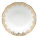 Herend White W/gold Border Rim Soup Plate 8"d - Gold