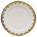 Herend White W/gold Border Service Plate 11"d - Gold