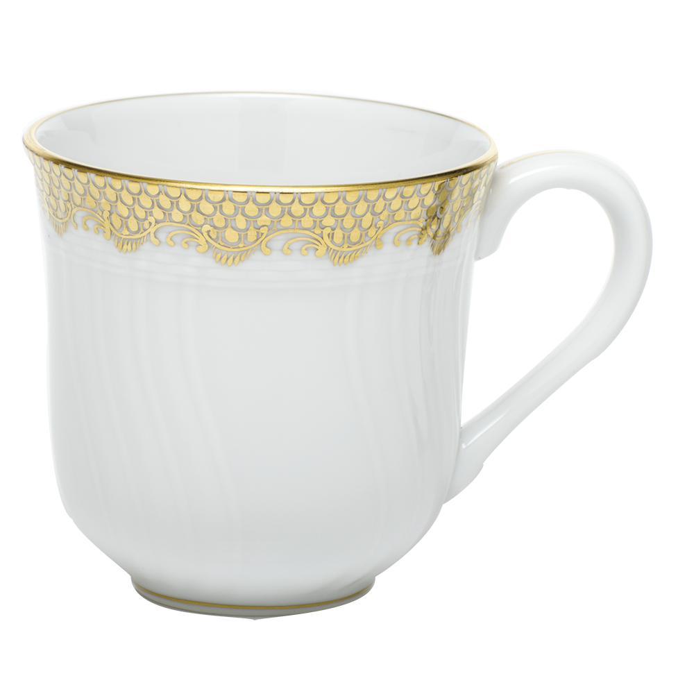 Fish Scale Gold Mug (10 Oz) 3.5"h - Gold