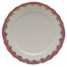 Herend White W/pink Border Service Plate 11"d - Pink