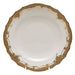 Herend White W/brown Border Salad Plate 7.5"d - Brown