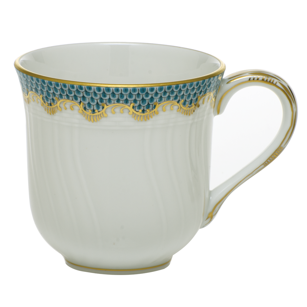 Fish Scale Turquoise Mug (10 Oz) 3.5"h