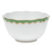 Herend White W/green Border Round Bowl (3.5pt) 7.5"d - Jade