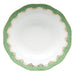 Herend White W/green Border Rim Soup Plate 8"d - Jade
