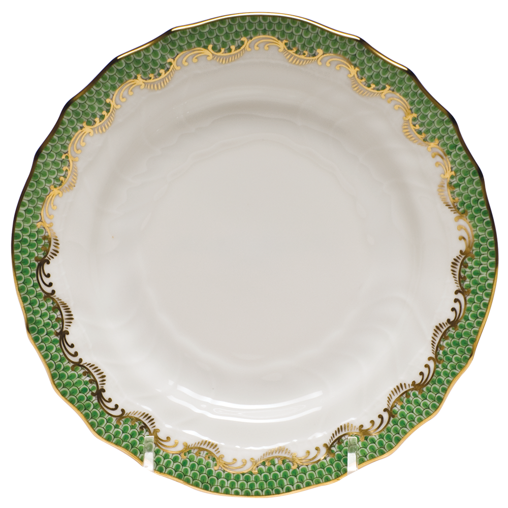 Fish Scale Jade Border Bread And Butter Plate 6"d
