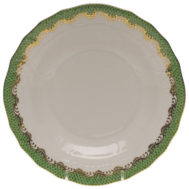 Herend White W/green Border Dessert Plate 8.25"d - Jade