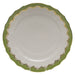 Herend White W/green Border Service Plate 11"d - Evergreen