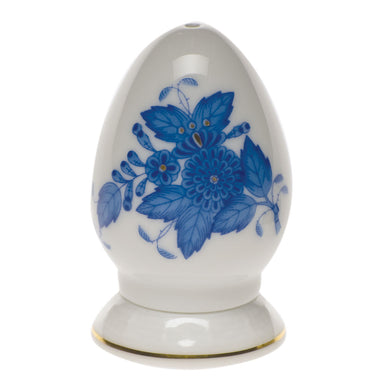 Herend Chinese Bouquet Blue Pepper Shaker Single Hole  2.5"h - Blue