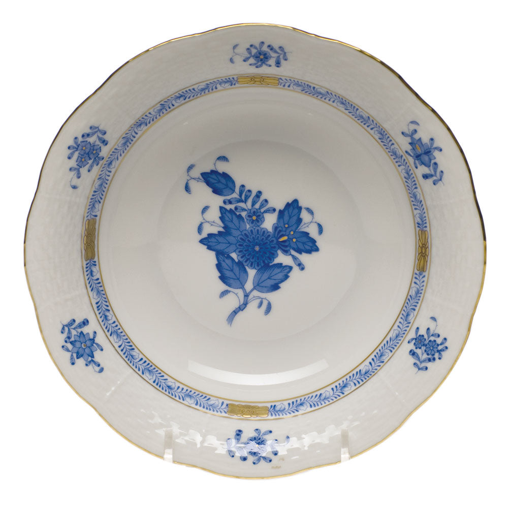 Herend Chinese Bouquet Blue Oatmeal Bowl  6.5"d - Blue