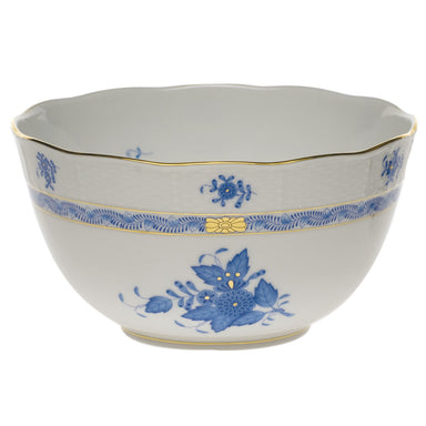 Herend Chinese Bouquet Blue Round Bowl  (3.5 Pt) 7.5"d - Blue