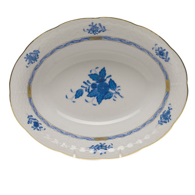 Herend Chinese Bouquet Blue Oval Veg Dish 10"l X 8"w - Blue