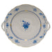 Herend Chinese Bouquet Blue Chop Plate W/handles  12"d - Blue