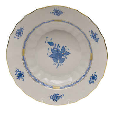 Herend Chinese Bouquet Blue Rim Soup  9.5"d - Blue